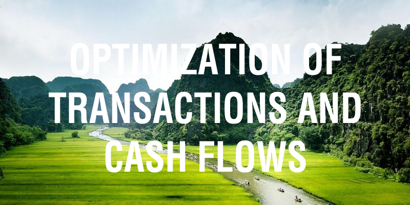 Optimization of transactions and cash flows
